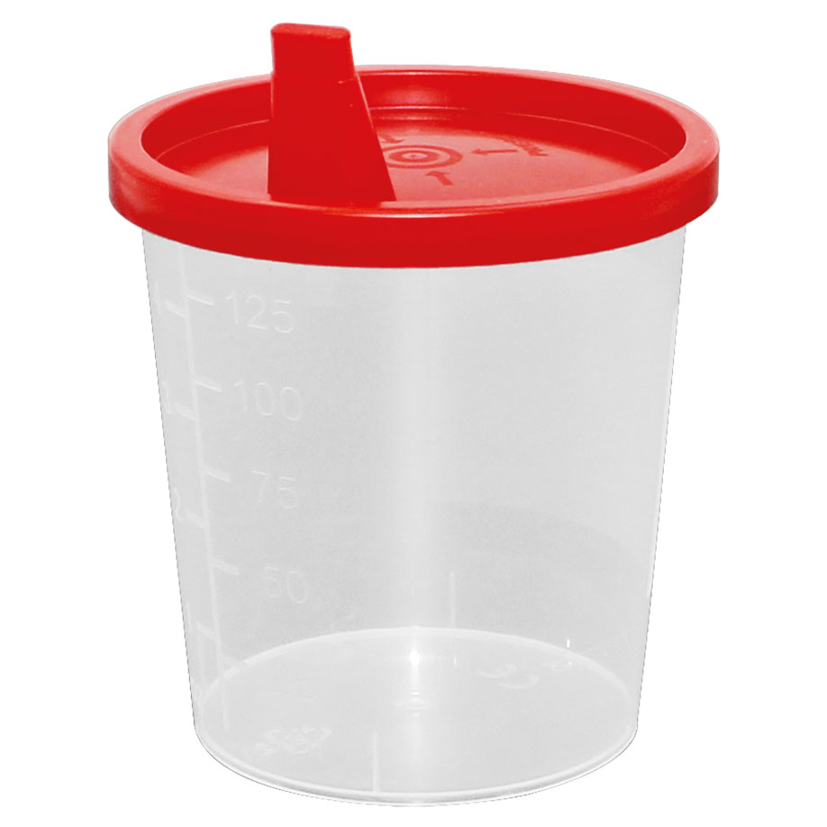 MEGRO Urine cup 125 ml with snap lid