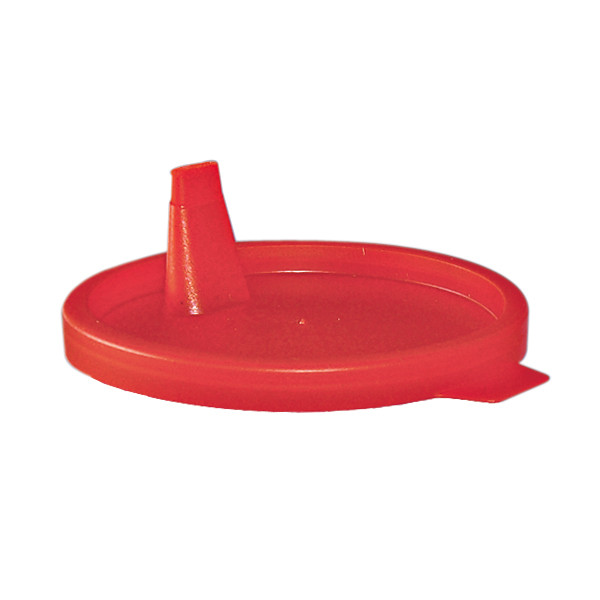 MEGRO Snap lid red, with spout for urine cup