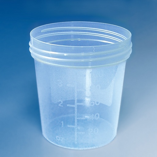 [13796-01] MEGRO Urine cup 100/125 ml with screw cap without lid