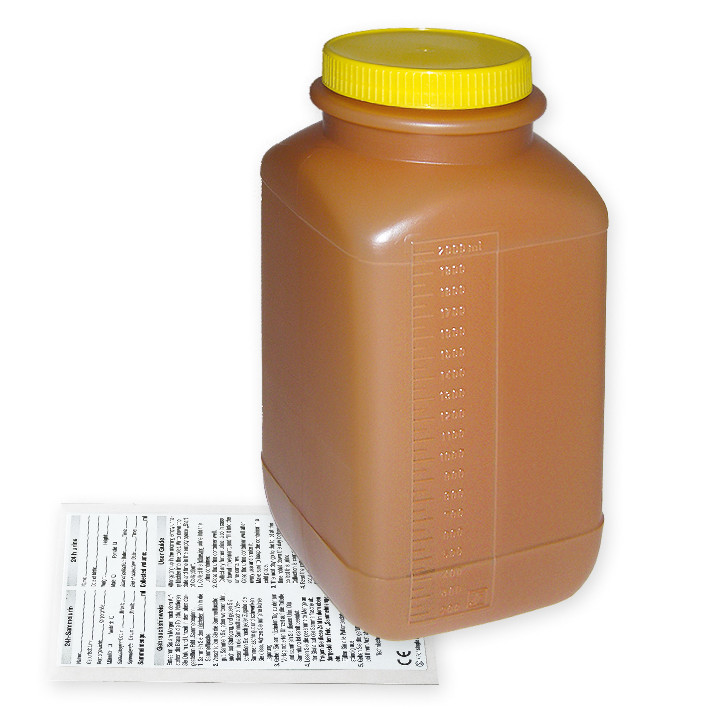 MEDDAX Urine collection vessel 2.0 L with screw cap