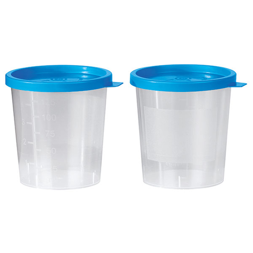 [20645-01] SERVOPRAX Universal container with blue snap-on lid, 125 ml