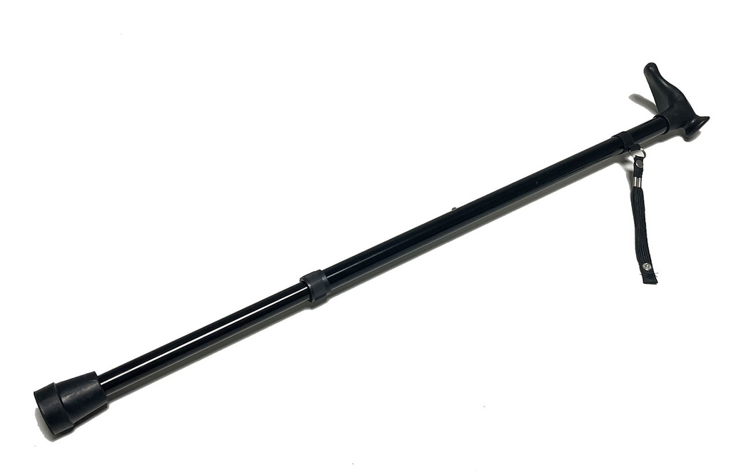 MEDDAX Anatomischer Gehstock mit Kunststoffgriff für Rechtshänder, schwarz