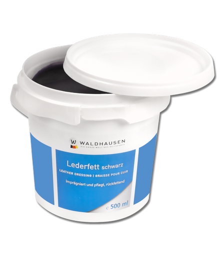 [23370-01] WALDHAUSEN Leather grease black 500 ml