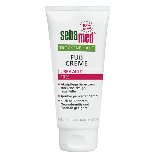 [24249-01] SEBAMED Fuß-Creme Urea Akut 10% 6x 100 ml Karton