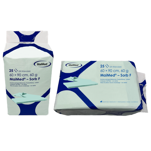 [25339-01] MAIMED Incontinence pads Sorb F,  white, 60 x 90 cm, 60g, Box