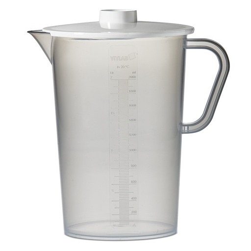 [25733-01] VITLAB Urine collection vessel PP with lid, 2 litres