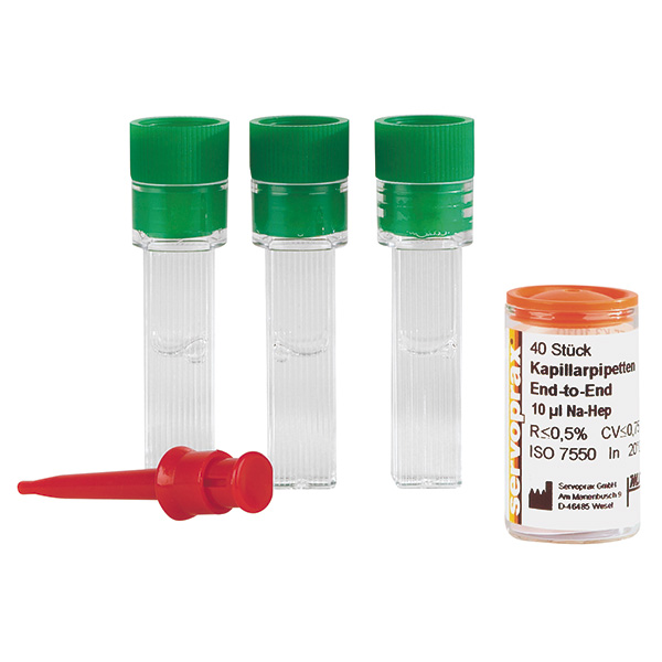 SERVOPRAX Cuvettes with lancets and alcohol swabs