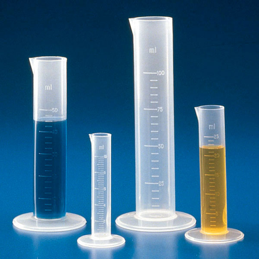 SERVOPRAX Measuring cylinder graduated, short form, Polypropylene