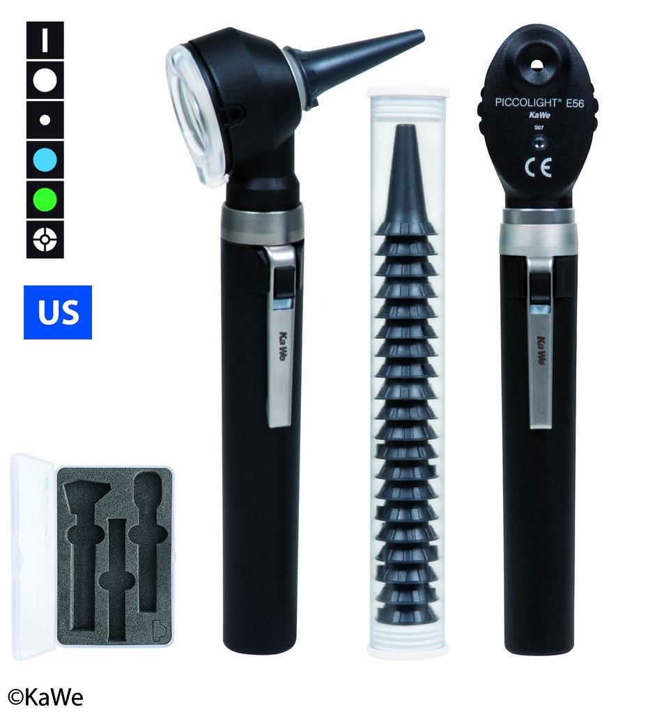 KAWE Otoscope-/Ophthalmoscope Set F.O./E56 (US)