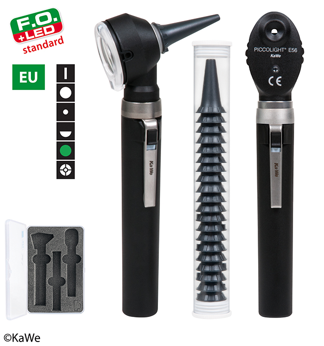 KAWE Otoscope-/Ophthalmoscope Set F.O.LED/E56 (EU)
