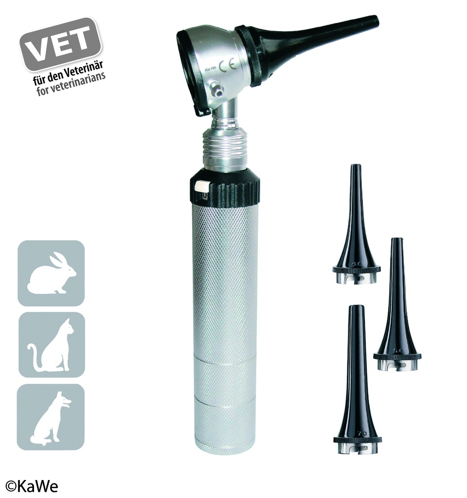KAWE Eurolight Otoskop VET C30 2,5V Komplett-Set