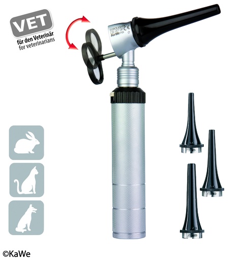 [18268-01] KAWE Eurolight Otoskop VET C30 OP 2,5V Komplett-Set