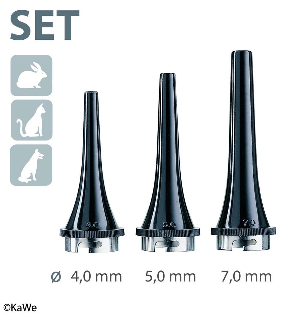 KAWE Veterinary reusable ear specula