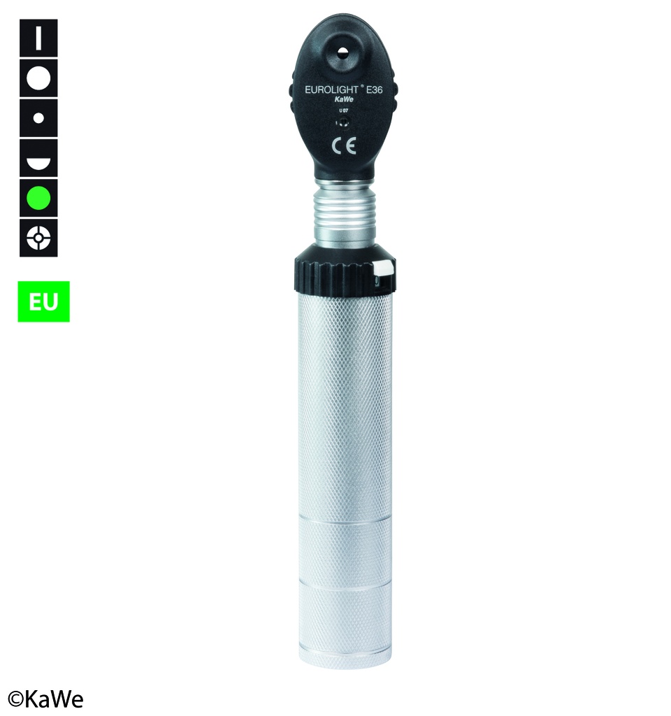 KAWE Eurolight Ophthalmoscope E36 (EU) 2.5 V Complete Set