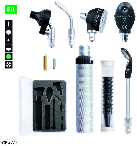 [18406-01] KAWE Otoskop/Ophthalmoskop-Set F.O.30 / E36 (EU) 2,5 V