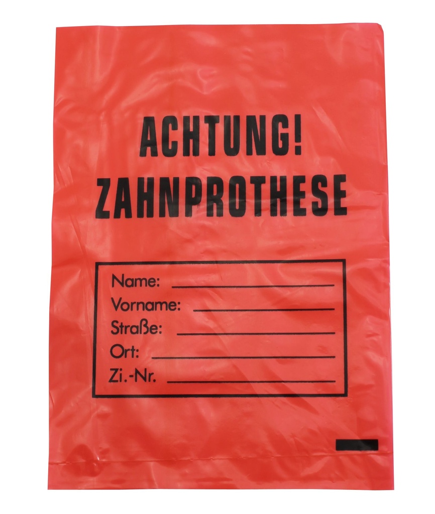 AMPRI Zahnprothesenbeutel rot