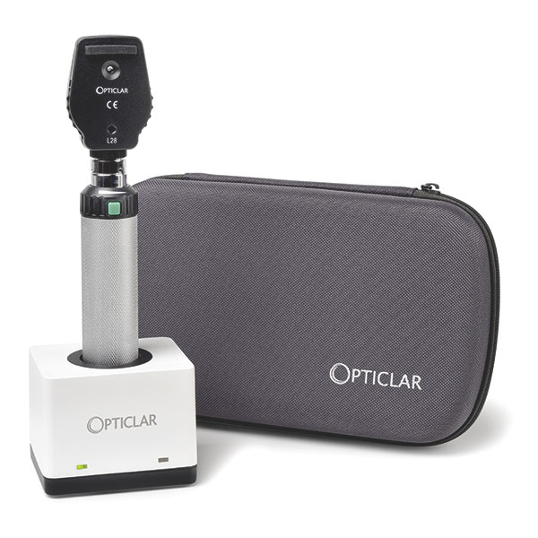 OPTICLAR LED Pro Lithium Opthalmoskop Lade-Set