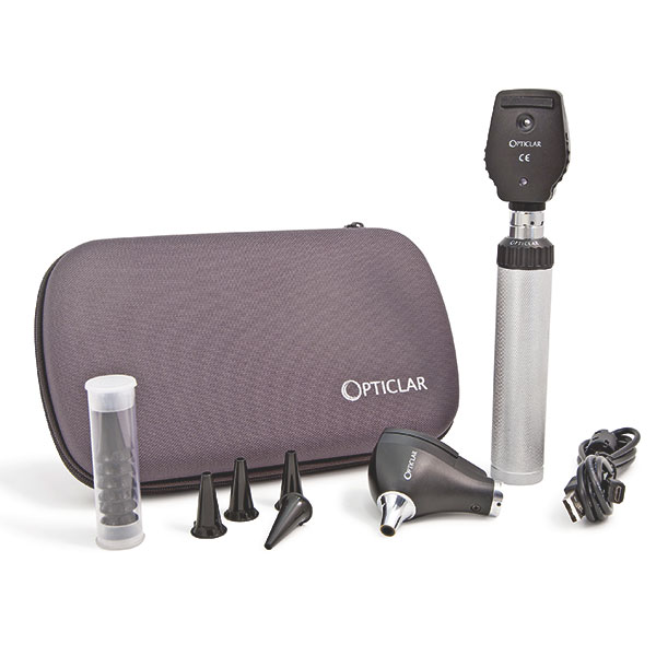 OPTICLAR Combined LED Pro USB Charging set Ophthalmoscope/Otoscope