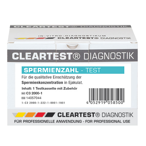 [20381-02] CLEARTEST Sperm Count, for unfulfilled desire for children