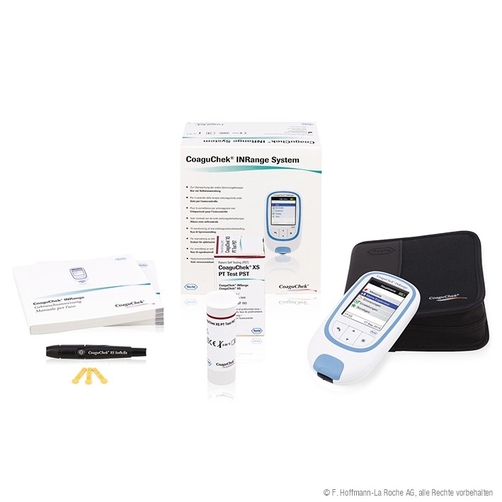 ROCHE CoaguChek INRange System bag, analyser