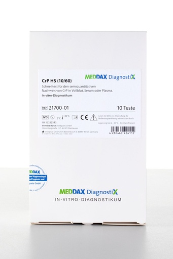 [21700-01] MEDDAX DIAGNOSTIX CrP HS (10/60) Rapid test
