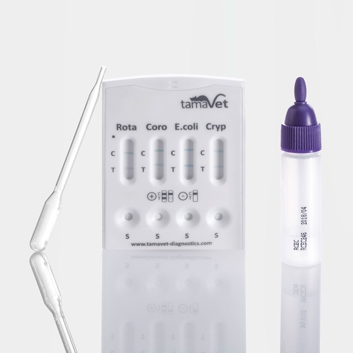 [22573-01] NAL VON MINDEN tamaVet Multi 4TA Test Rotavirus, Coronavirus, E.coli K99, Cryptosporidium parvum