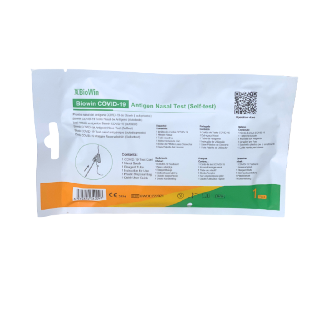 BIOWIN One-step test for SARS-CoV-2 Antigen for self-administration