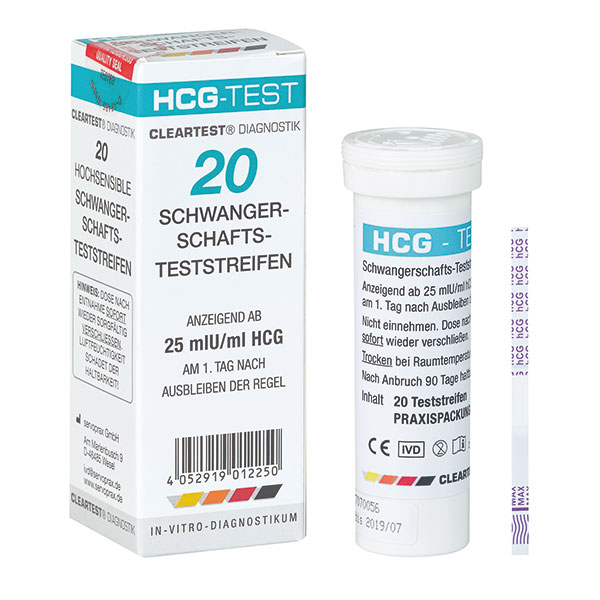 CLEARTEST HCG - Schwangerschafts-Teststreifen