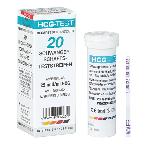 [11510-01] CLEARTEST HCG - Schwangerschafts-Teststreifen