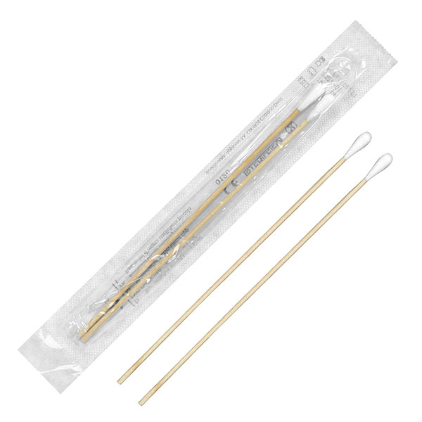 MEDIWARE Holzwatteträger für Abstriche DUO