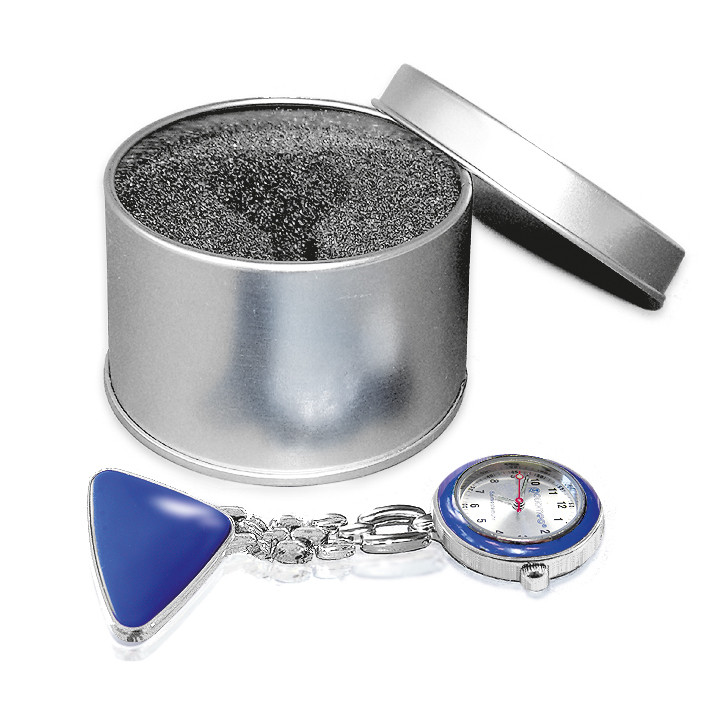 RATIOMED Nurse watch with clip blue/silver