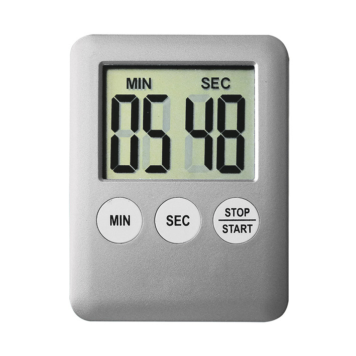MEGRO Digital Timer mit kleinem Display silber