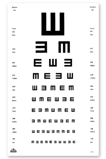 [21364-01] OCULUS Eye chart, Tumbling E