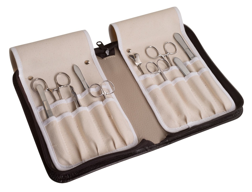 BOLLMANN Instrument case Leather, for 20 instruments