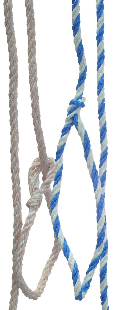 GÖBEL Tether rope Jute/PP blue-white 320cm