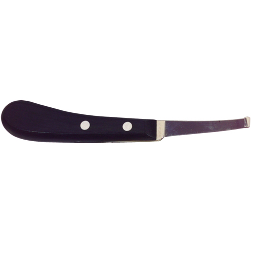HAUPTNER-HERBERHOLZ Hoof knife right, 65 mm cutting length, narrow blade, beech handle black
