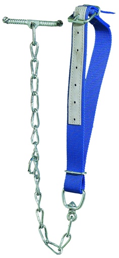 [24022-01] GÖBEL Calf collar blue with chain