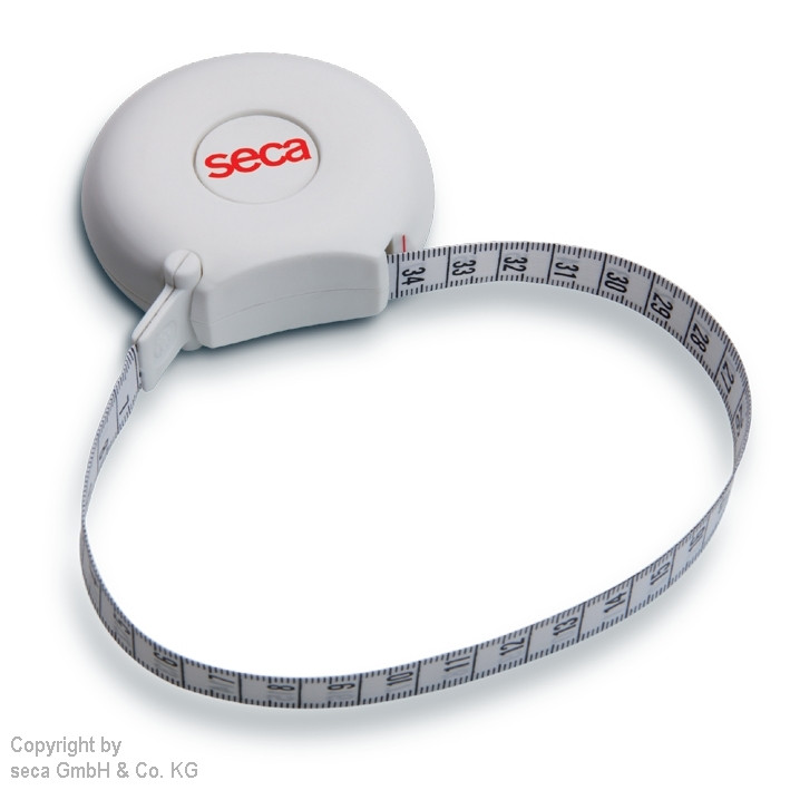 SECA ergonomisches Umfangsmessband 201 weiß