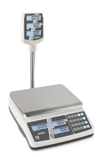 [21279-01] KERN Preisrechnende Waage mit Hochanzeige RPB 15K2DHM