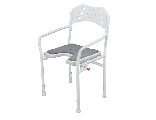 [16841-01] BISCHOFF & BISCHOFF Tobago Shower chair with soft pad insert foldable