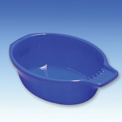 MEGRO Hand wash basin blue, 7 liters, oval with soap dish