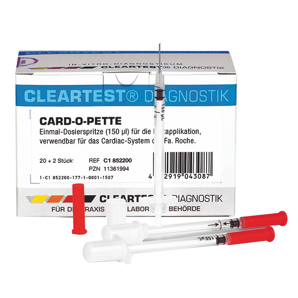 CLEARTEST Card-O-Pette Dosing Syringe 150 µl, non-sterile