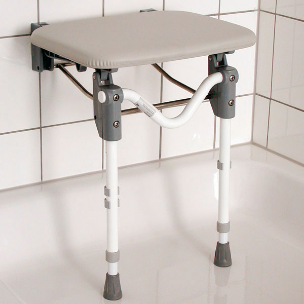 SERVOCARE Shower folding seat with padded seat plate