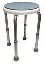 MEDDAX Shower stool white with swivel seat