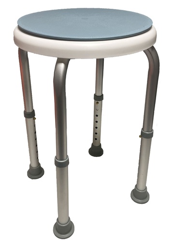 [22996-01] MEDDAX Shower stool white with swivel seat