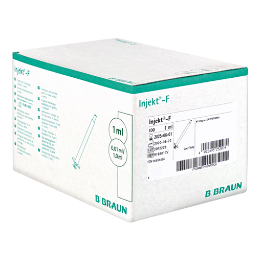 [23382-01] B.BRAUN Injekt-F Fine dosage syringes 1 ml, without needle, 2-part