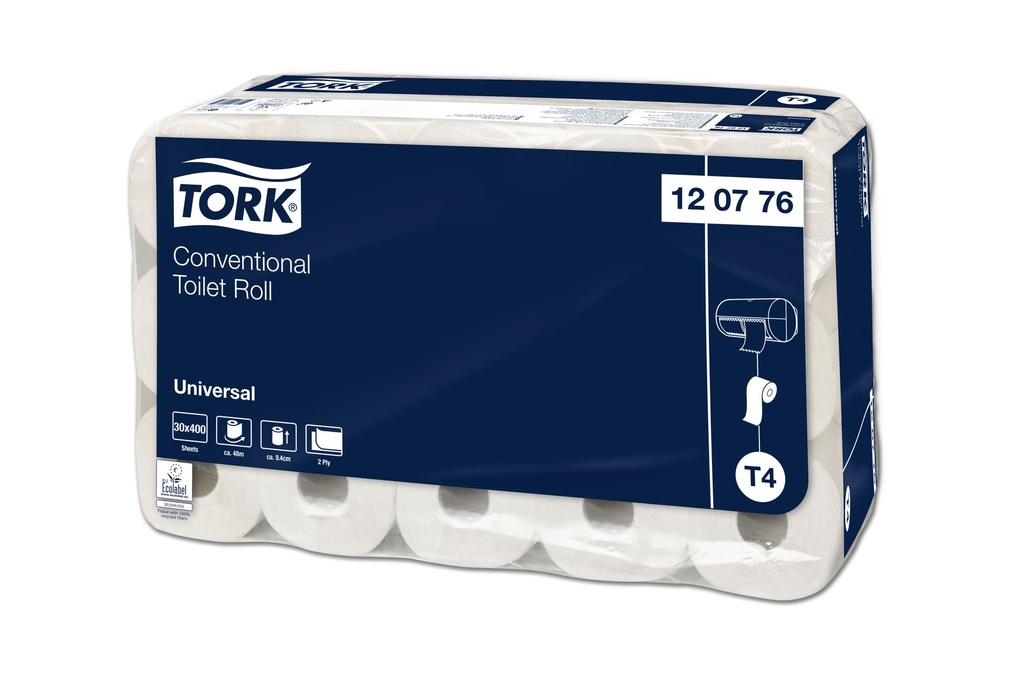 TORK Universal Toilettenpapier Kleinrolle 30, 2-lagig
