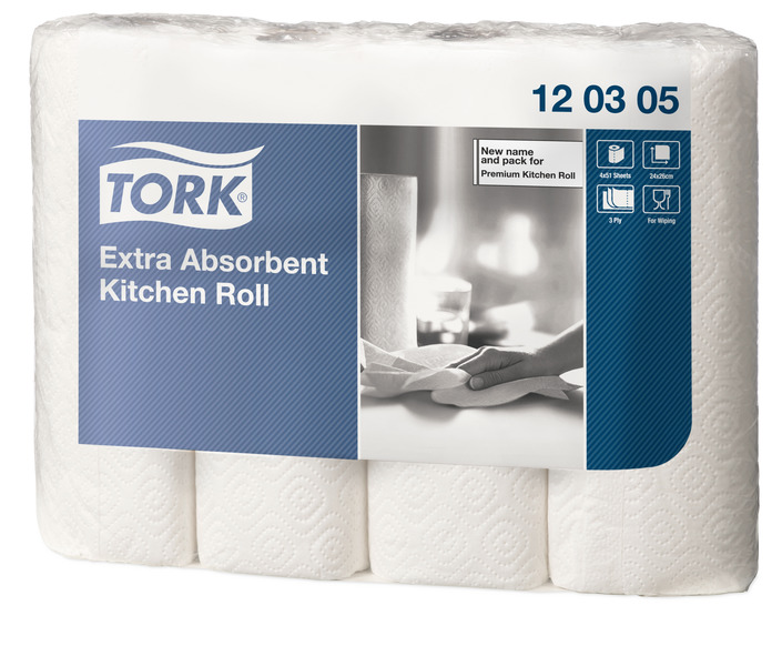TORK extra absorbent kitchen roll 3-ply