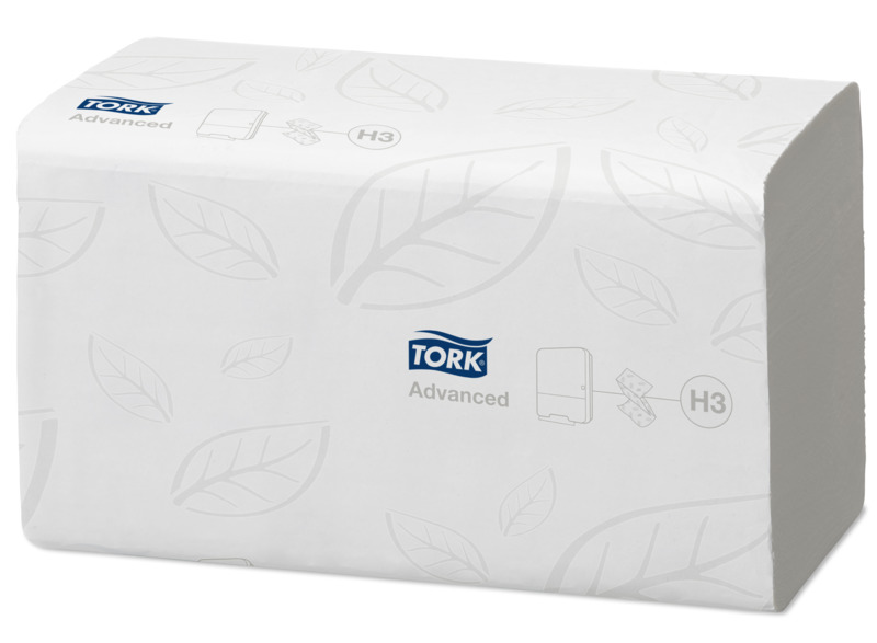 TORK Advanced Handtuch,Zickzackfalzung, wasserlöslich, Blattmaße 23 x 23cm