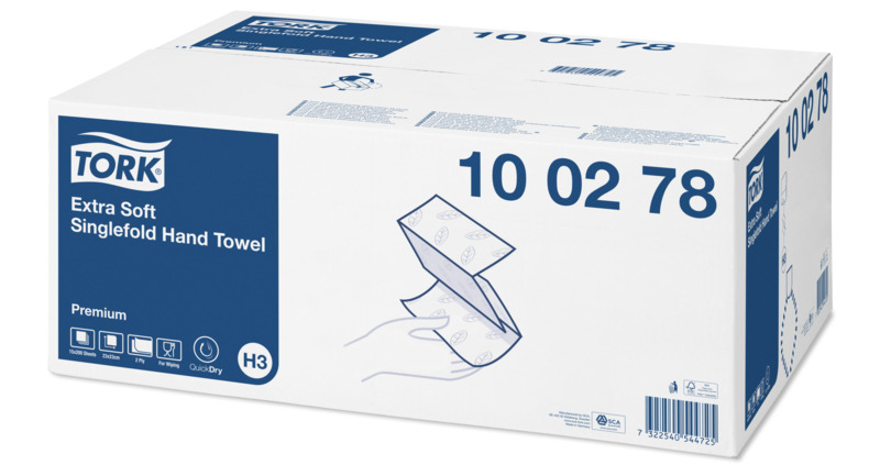 TORK Premium Handtuch, Zickzackfalzung, 23x23cm